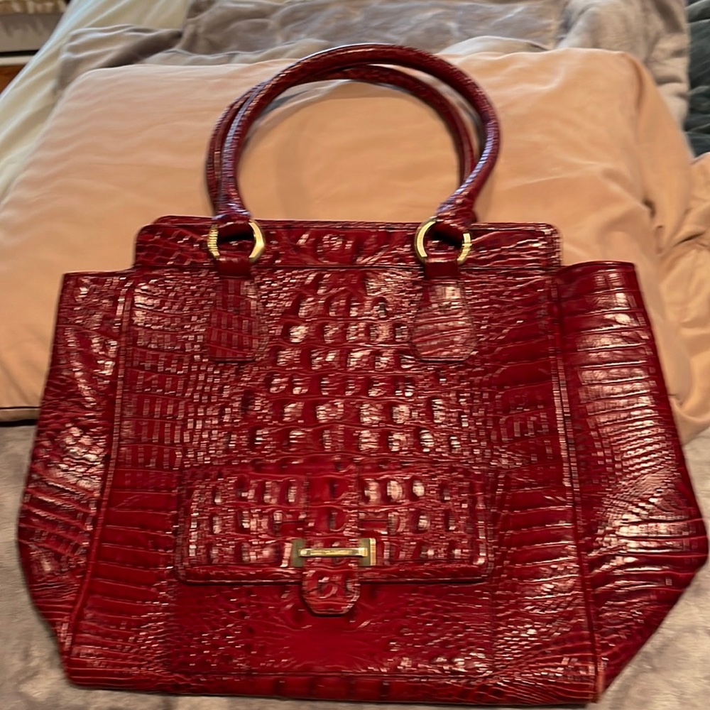 Brahmin, maroon, great condition except a few stains inside